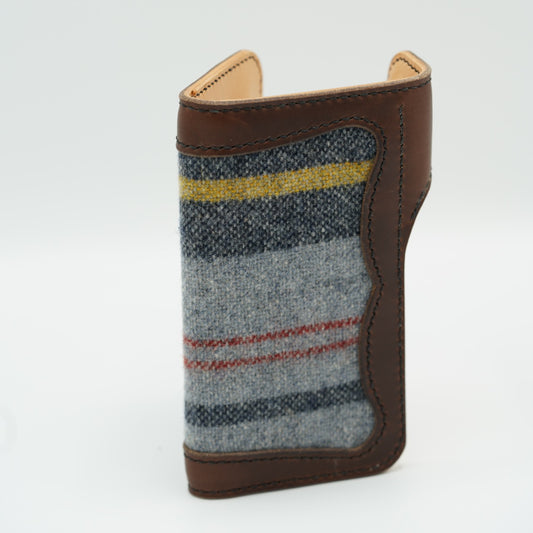 Wool and Leather Billfold Wallet